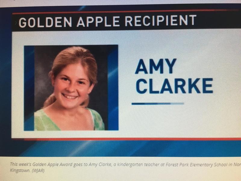 Congratulations Mrs. Amy Clarke Golden Apple Teacher!