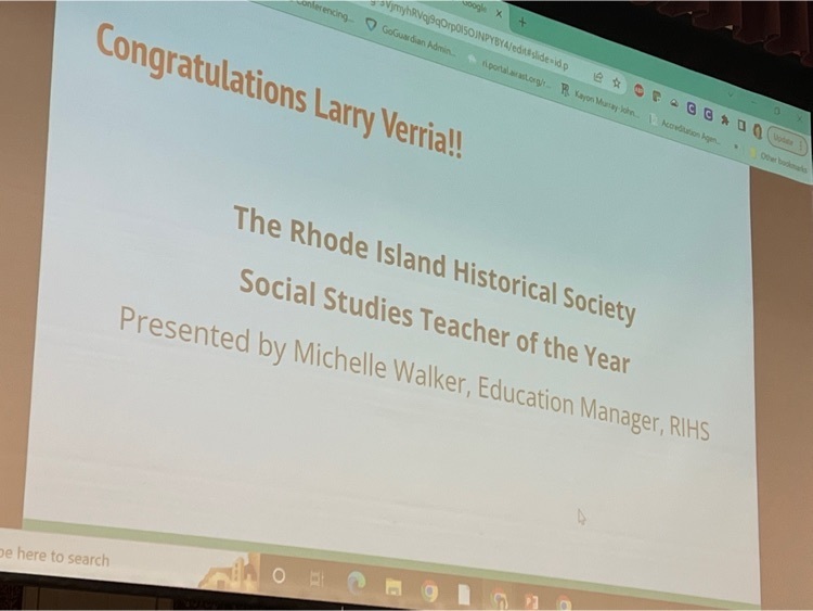 congratulations to RI Social Studies Teacher of the Year