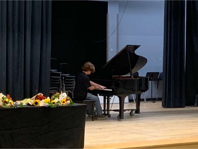 Quinn Kennedy displaying his talent in the piano.